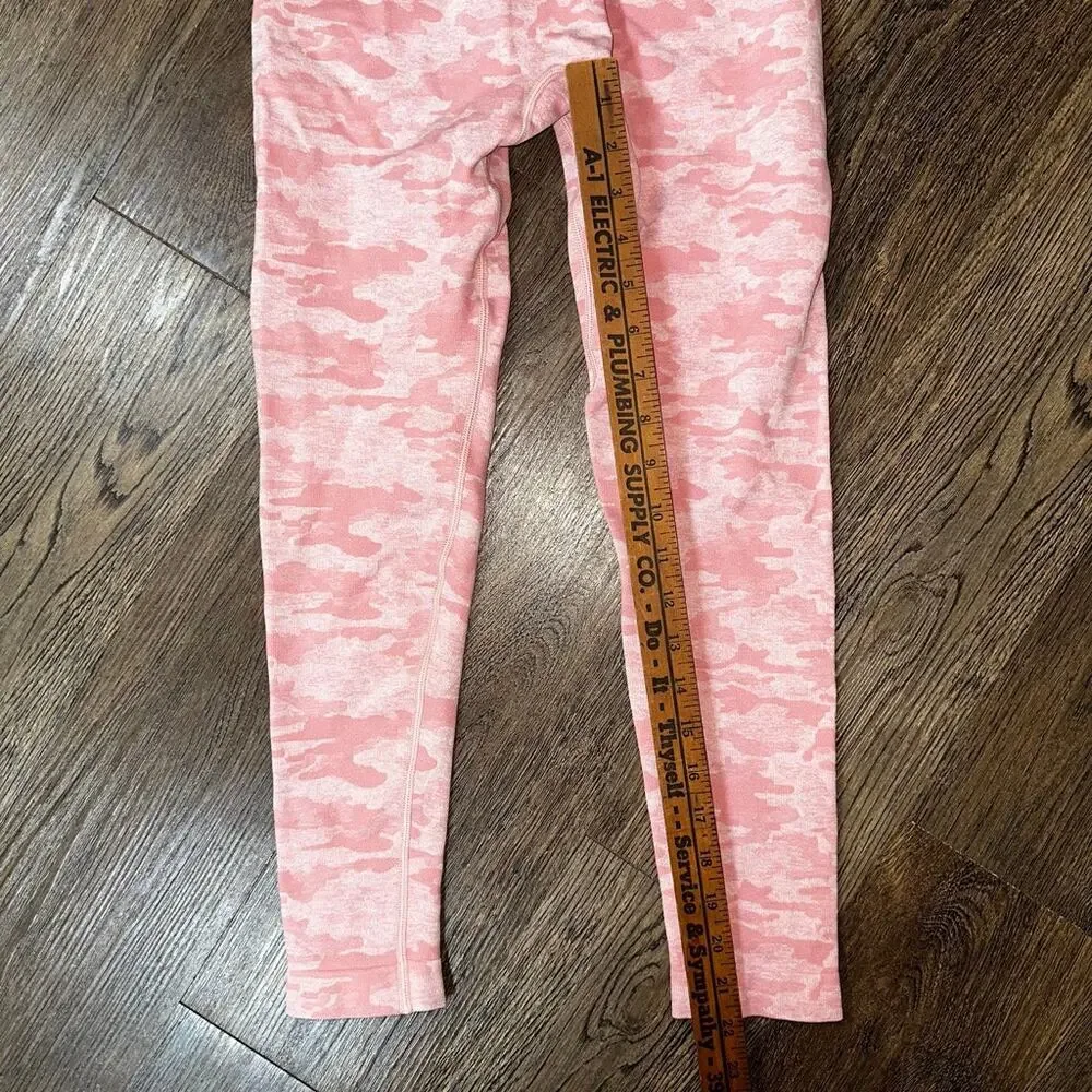 AYBL Pink Camo High Rise Evolve Seamless Workout Leggings M - Picture 3 of 7